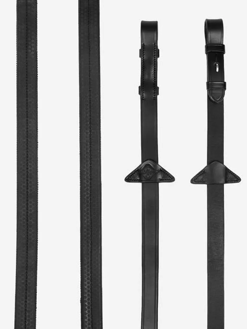 LeMieux Rubber Reins Black/Black